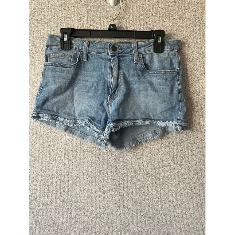 JUST BLACK Denim Shorts Women's Medium‎ Light Wash Frayed Hem Casual